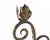 Antique French Polychrome Wrought Iron 2-Arm Table Lamp, 1920s For Sale - Image 3 of 7
