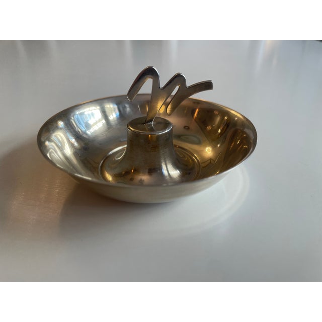 Metal Vintage Silver Bowl by Gio Ponti for Pampaloni, 1950 For Sale - Image 7 of 7