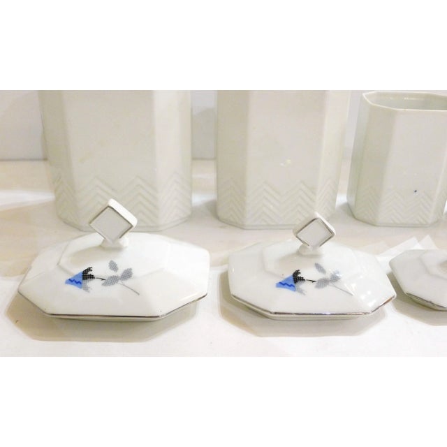 Art Deco Porcelain Pots from Epiag, 1930s, Set of 4 For Sale - Image 9 of 11