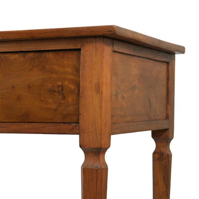 19th Century Italian Cherrywood Console Table with Drawer, 1890s For Sale - Image 5 of 10