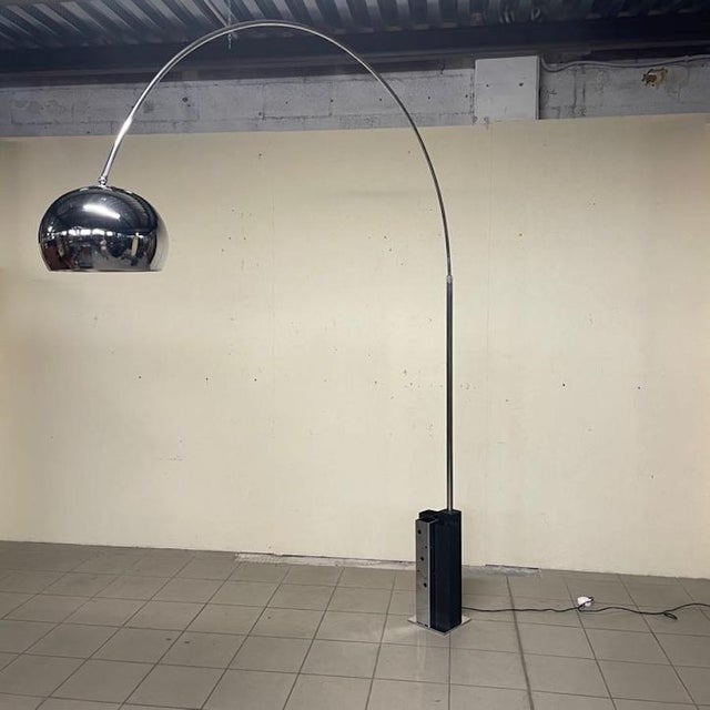 Arc Floor Lamp by Goffredo Reggiani, 1970s For Sale - Image 3 of 18