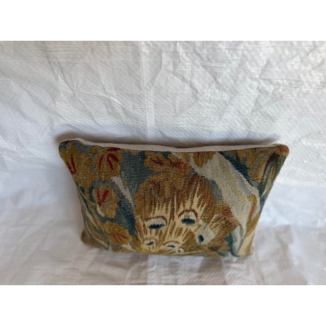 17th Century 17th Century Brussels Flemish Figural Tapestry Pillow For Sale - Image 5 of 7