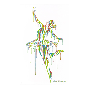 Shane Turner, Music in Motion 8.0 (Unique 1/1 Hand Painting on Screen Print ), 2023