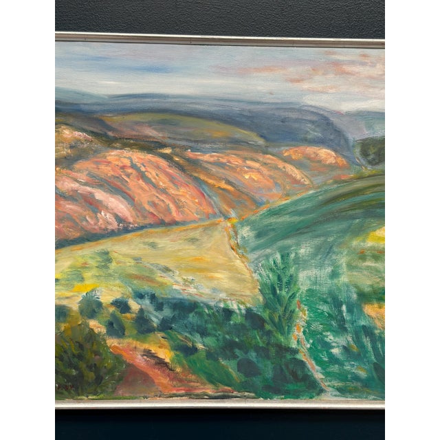Lalla Blecher, Landscape, 1994, Oil on Canvas, Framed For Sale - Image 4 of 18