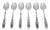 Silver Coffee Spoons with Filigree Cut Handles, Set of 6 For Sale