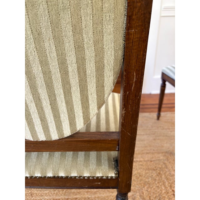 Vintage 1930’s Mohair Set of 6 Dining Chairs For Sale - Image 11 of 12