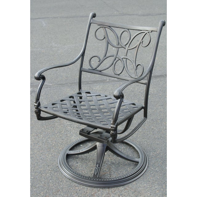 Woodard Landgrave Cast Aluminum Patio Dining Set, Table + Chairs Set