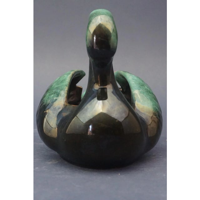 Ceramic 20th Century Ceramic Swan with a Metallic Luster by Gerard Danton of Aubusson, France For Sale - Image 7 of 18