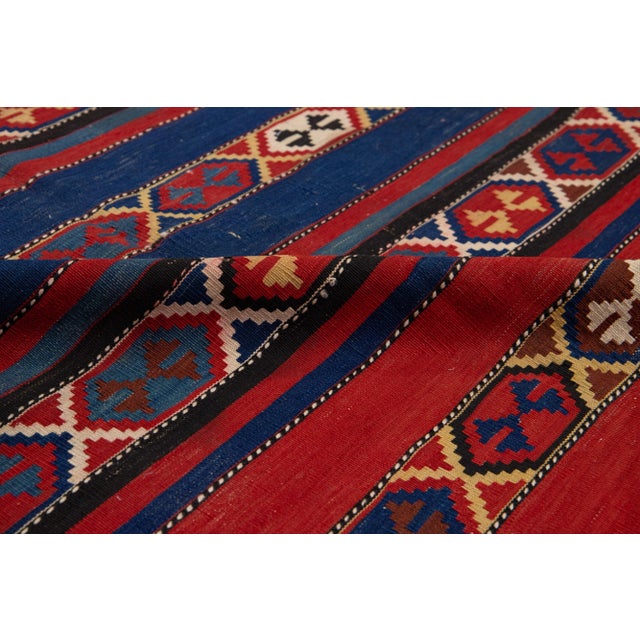 Handmade 5 X 9 Vintage Kilim Wool Rug With Multicolor Pattern | Chairish