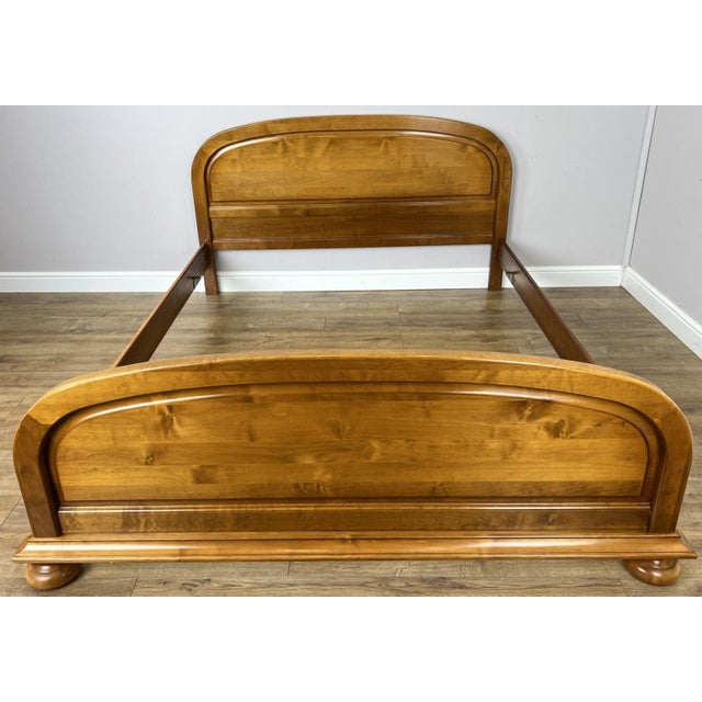 Vintage French King Size Bed Frame with Carved Headboard For Sale - Image 12 of 12