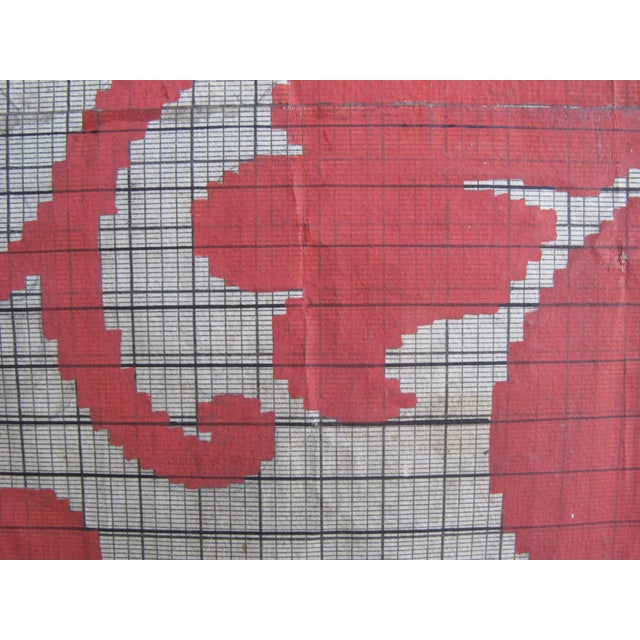 Red Antique French Textile Design For Sale - Image 8 of 9