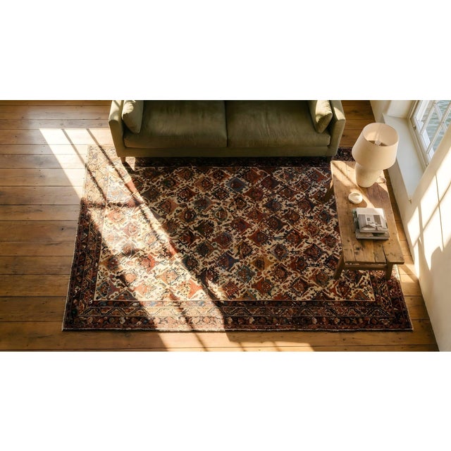 Textile Late 19th Century Persian Malayer Carpet For Sale - Image 7 of 9