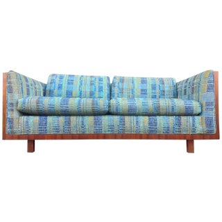 Blue Mid-Century Love Seat For Sale