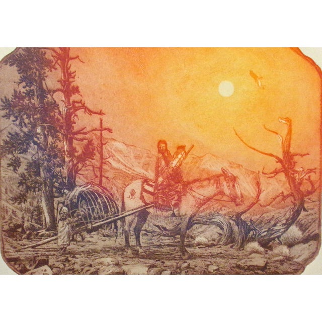 "Indian Madonna" by Roy Purcell Pencil signed titled and numbered by the artist Limited Edition Etching on Paper Hand...