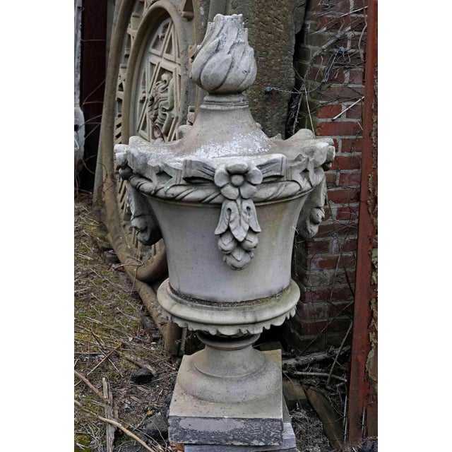 Antique Building Finial - Neoclassical Terracotta Urn Form For Sale - Image 4 of 4