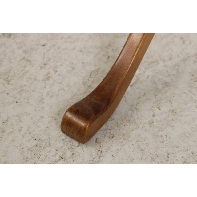 Stickley Round Cherry Pedestal Occasional Lamp Table For Sale - Image 11 of 13