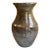 Vintage Hand Made Brown Ceramic Detailed Pottery Vase For Sale