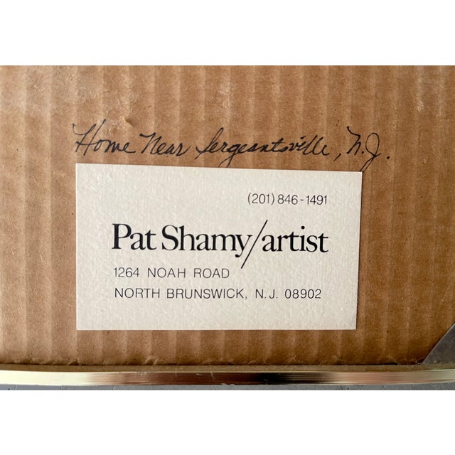 1983 Watercolor Painting, "Home Near Sergeantsville, New Jersey" by Pat Shamy, Framed For Sale - Image 10 of 10