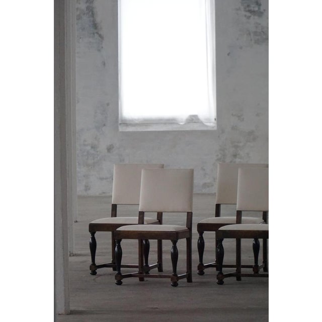 1920s Swedish Grace Dining Chairs in Birch, 1920s, Set of 6 For Sale - Image 5 of 18