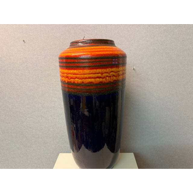 Ceramic Vintage Fat Lava Floor Vase from Scheurich, 1970s For Sale - Image 7 of 18