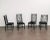Dining Chairs in Black Enameled Wood and Smooth Velvet, Italy, 1980s, Set of 4 For Sale - Image 13 of 13