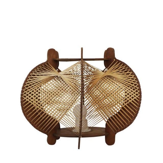 Scandinavian Modern Wooden Table Lamp, 1960s For Sale - Image 3 of 10