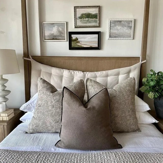 Bloom home double sided Marceline pillow Beautifully hand block-printed pillow on linen fabric. Featuring a botanical...