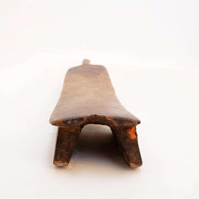 Antique Carved Wood Stool, 1900s For Sale - Image 4 of 11