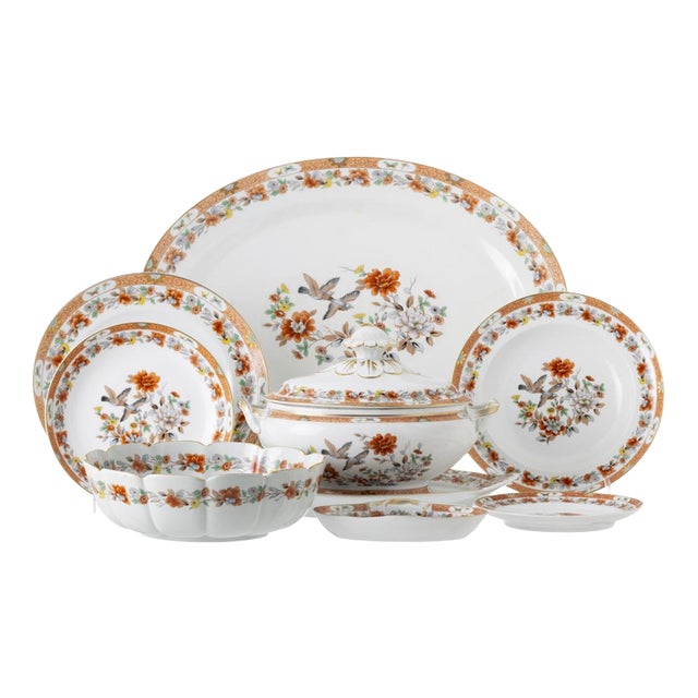 Porcelain Magnolia Dinner Service from Vista Alegre, Set of 61 For Sale