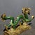 Traditional Vintage Cloisonne Enamel Dragon Figurine – 14.2" Gilt Sea Dragon With Pearl For Sale - Image 3 of 9