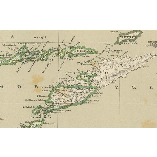 Antique Colonial Map of Celebes Sulawesi and Lesser Sunda Islands, 1884 For Sale - Image 4 of 13