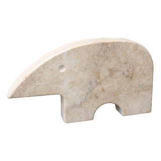 Vintage Italian Travertine Aardvark Table Sculpture from Fratelli Mannelli, 1970s For Sale