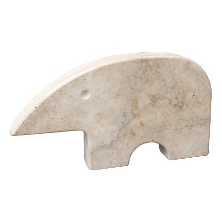 Vintage Italian Travertine Aardvark Table Sculpture from Fratelli Mannelli, 1970s For Sale