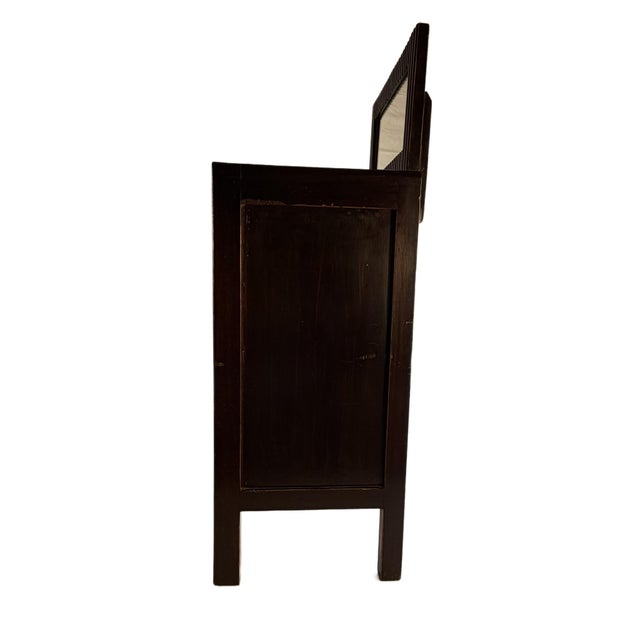 Brown Petite Chinese Art Deco Night Table From 1920's Shanghai For Sale - Image 8 of 14