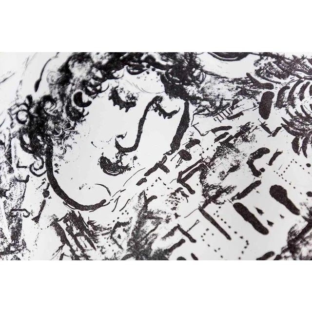 Mid-Century Modern Marc Chagall “The Village” Color Lithograph (1957), Maeght Paris, Limited Edition, Custom Framed For Sale - Image 3 of 5