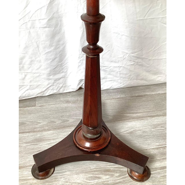 Antique Mahogany Fire Pole Screen For Sale - Image 10 of 12