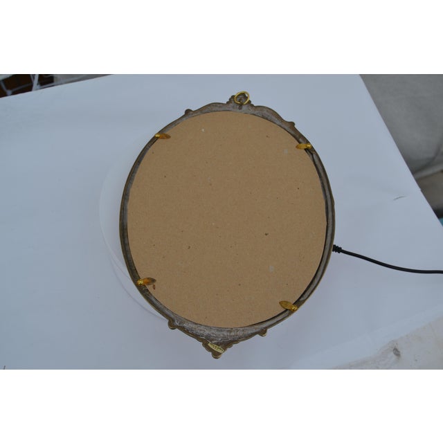 Mid-Century Modern 1970s Solid Brass Unicorn Mirror For Sale - Image 3 of 11