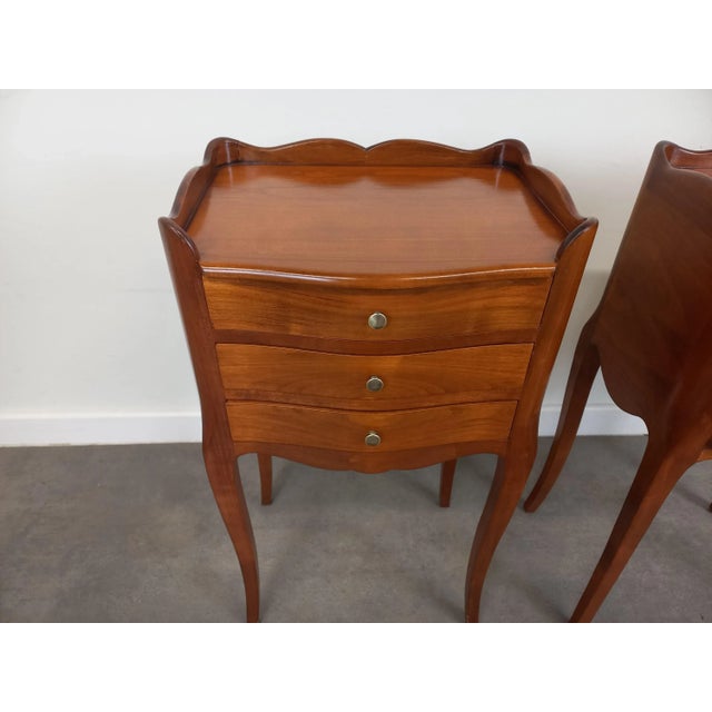 Louis Xv Style Bedside Tables, 1950s, Set of 2 For Sale - Image 14 of 17