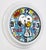 Original clock hand painted with mixed media. Hand signed and titled on verso by Jozza. Size: 30 inches diameter. Artwork...