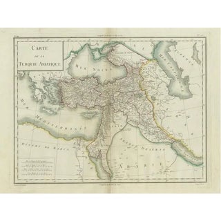 Antique Map of Asian Turkey and Levant and Mesopotamia by Tardieu, 1802 For Sale