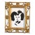 Contemporary Original Abstract Portrait Painting Ornate Vintage Frame For Sale