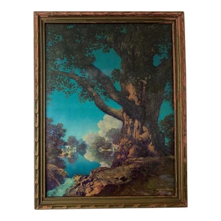 Original Print Maxfield Parrish Under Summer Skies in Period Frame For Sale