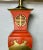 Vintage James Mont Style Tole Lamp by Turtle and Crane - Bespoke Cinnabar & Gold Leaf - Newly Painted For Sale - Image 9 of 14