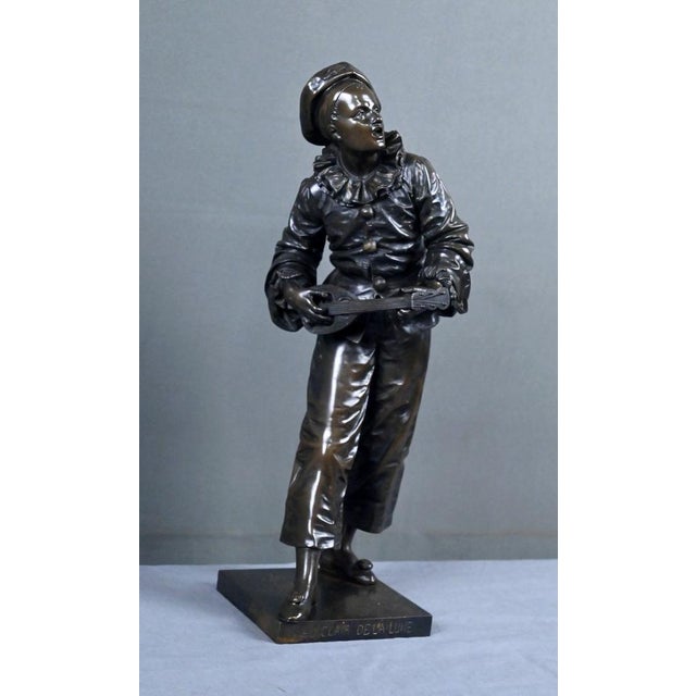 Late 19th Century Bronze By the Light of the Moon Sculpture from Bouret For Sale - Image 4 of 18