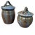 These are beautiful pieces from Leon Roloff. There are 2 canisters in this set. The colors are blue and brown. These...
