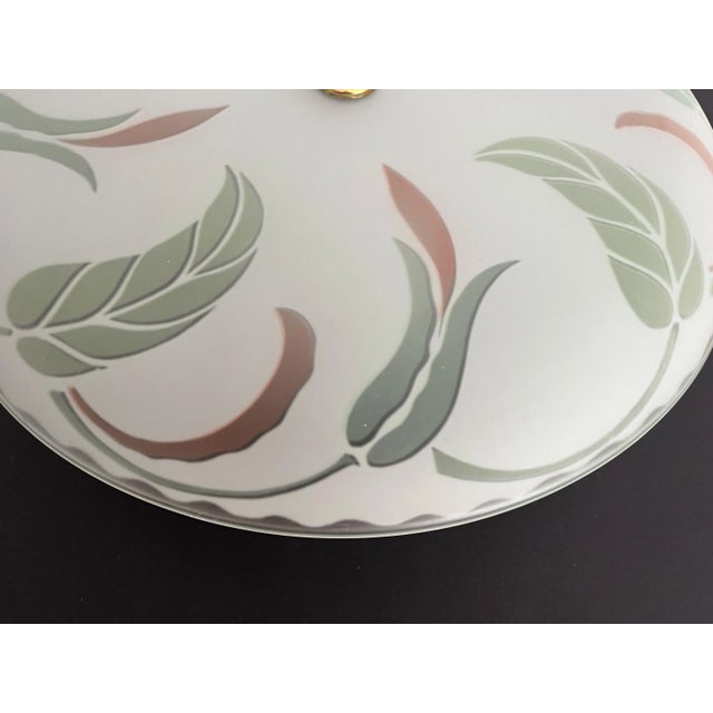 1940s Art Nouveau Leafy Ceiling Light For Sale - Image 6 of 18
