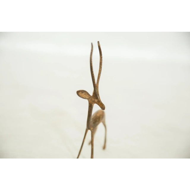Vintage African Copper Left Facing Alert Gazelle For Sale In New York - Image 6 of 7