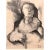 Iranian Artist Original Charcoal Drawing Signed 1362 1983 Framed Figure Art For Sale - Image 4 of 6