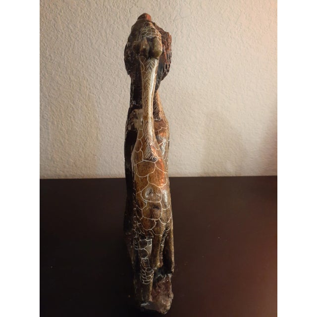 1980s 1980s African Shona Stone Sculpture Kissing Giraffes For Sale - Image 5 of 5