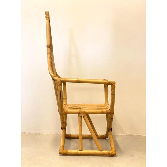 Vintage Bamboo Armchair, 1970s For Sale - Image 4 of 15